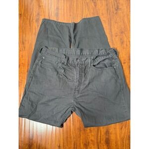 Levis 505 Regular Fit Denim Gray Black Jeans Mens 38x32 White Tab Straight Leg